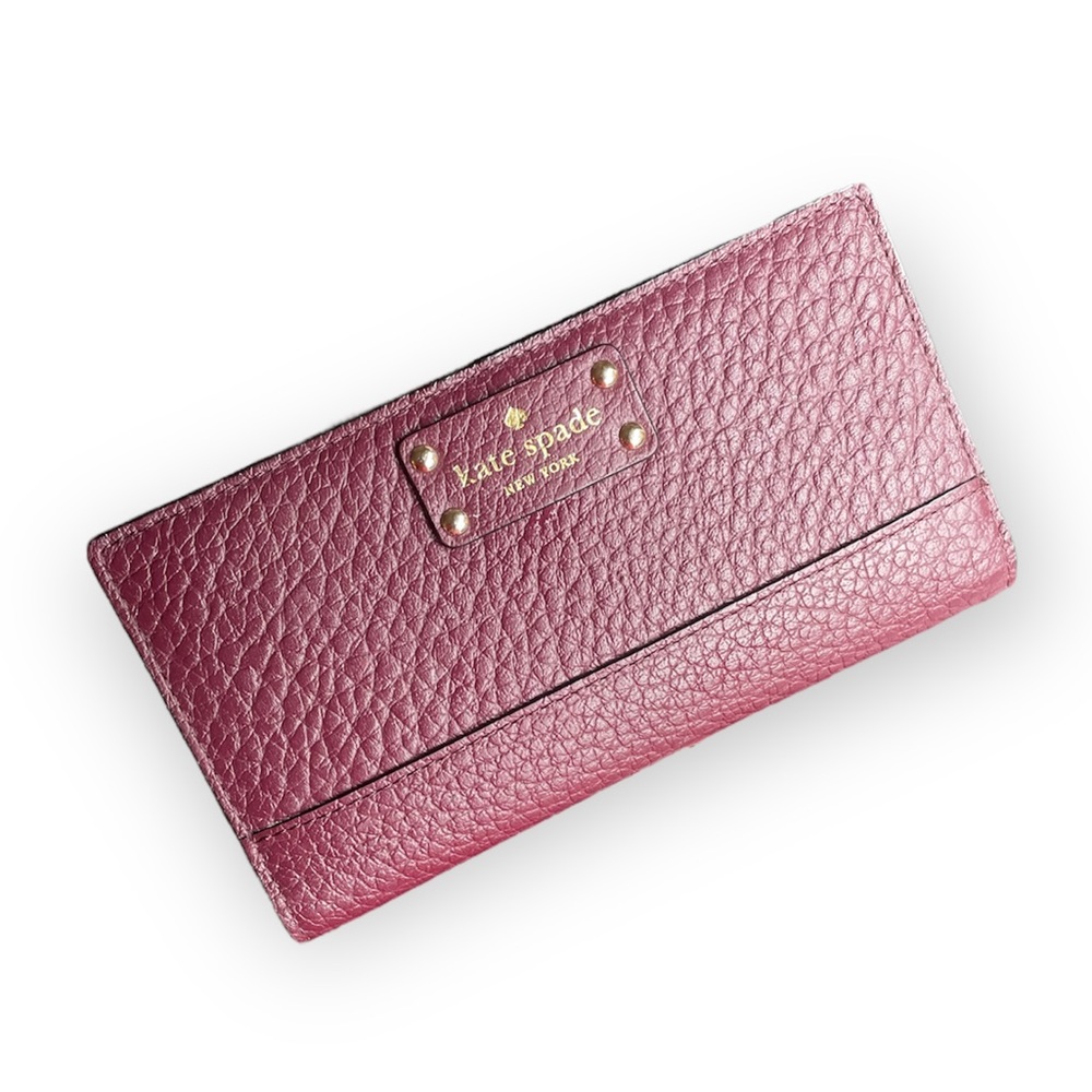 Kate Spade Bay Street Stacy wallet mulled wine